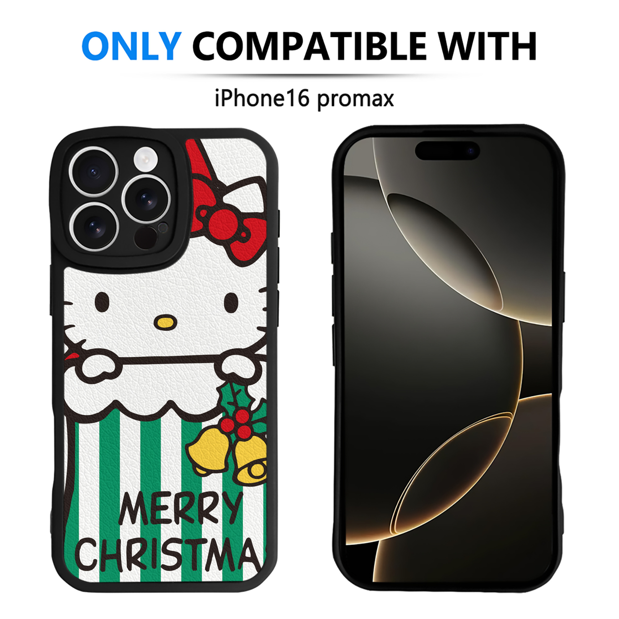 （画像用） Hello Kitty ハローキティ 【iPhone 16シリーズ対応】シリコンスマホケース（レザー調） 材質：シリコン